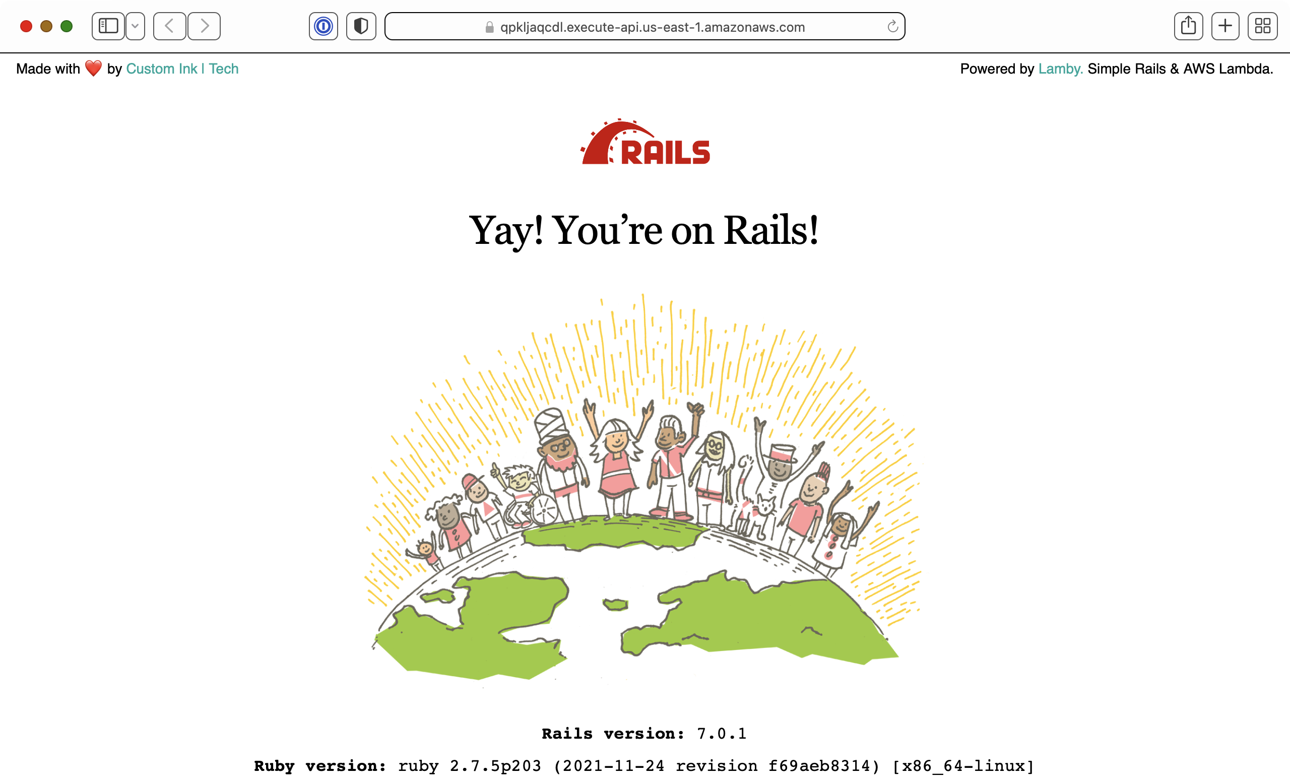 Yay! You're on Rails with AWS Lambda Containers